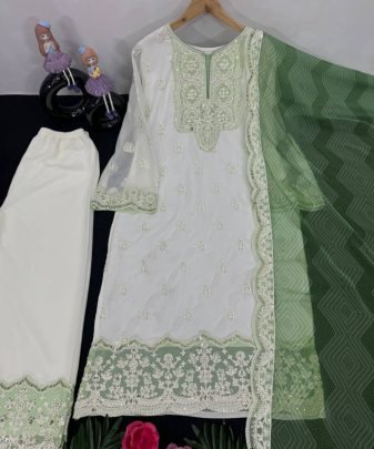 New Designer Heavy Fuax Georgette Pakishtani Suit Set