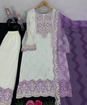 New Designer Heavy Fuax Georgette Pakishtani Suit Set