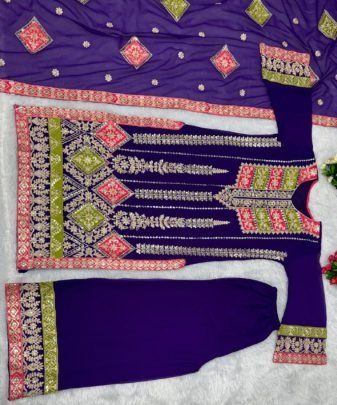 New Designer Heavy Fuax Georgette Pakistani  Suit Set