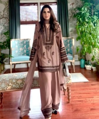 New Designer Heavy  Natural Silk Salwar Suit With Dupatta Set