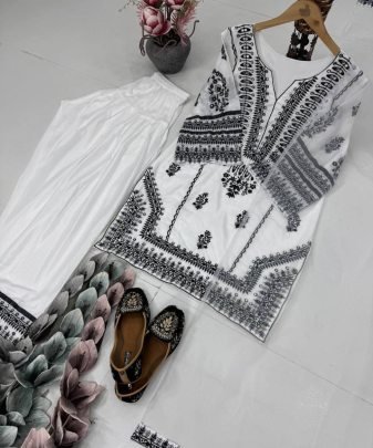 New Designer Heavy  Natural Silk Salwar Suit With Dupatta Set