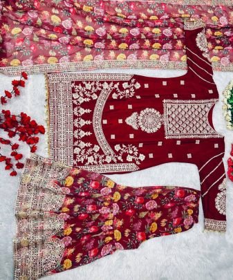 New Designer Heavy Pakishtani Sharara Suit Set