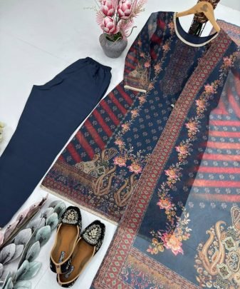 New Designer Heavy  Tabby Satin Fancy Digital Print Pakistani  Suit