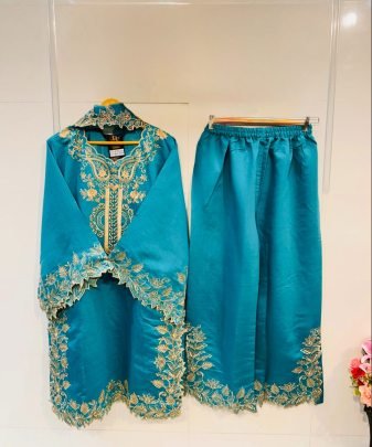 New Designer Pakistani Natural Silk Salwar Suit Set 