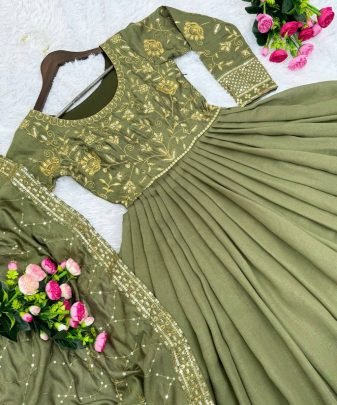 New Designer Party Wear Fancy Gown With Dupatta