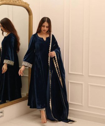 New Designer Party Wear Gown   With Pent Dupatta