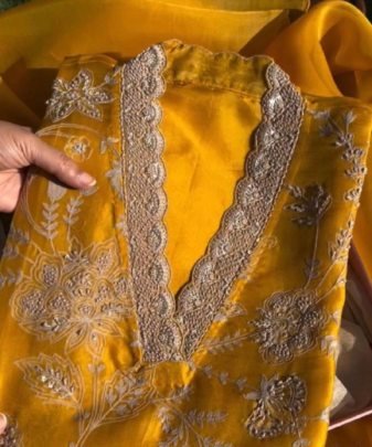 New Designer Party Wear Heavy Taby Organza Top With Dupatta