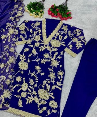 New Designer Party Wear Heavy Taby Organza Top With Dupatta