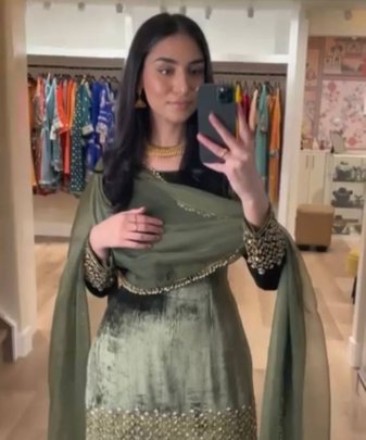 New Designer Party Wear Heavy Viscose Velvet Top With Sharara