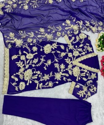 New Designer Party Wear Heavy Taby Organza Top With Dupatta