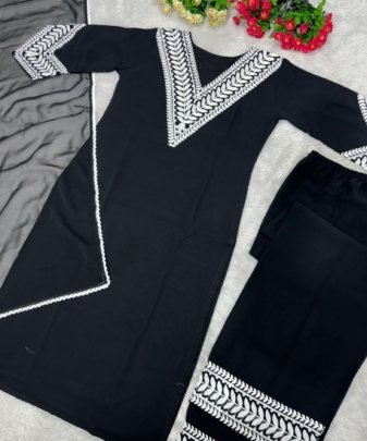 New Designer Party Wear Top With Fancy Chine Stitched Work Plazzo