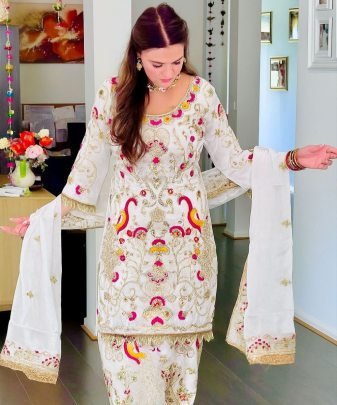 New Designer Wear Heavy Embroidery Chine Sequence Party Wear Collection