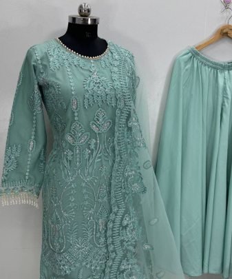 New Designer Wear Heavy Embroidery Chine Sequence Party Wear Collection