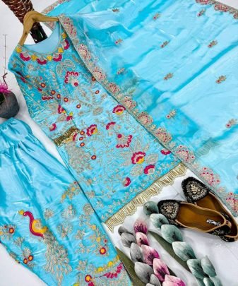 New Designer Wear Heavy Embroidery Chine Sequence Party Wear Collection