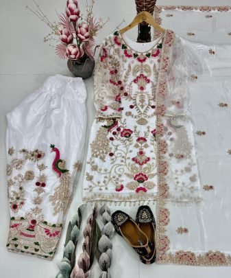 New Designer Wear Heavy Embroidery Chine Sequence Party Wear Collection