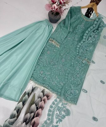 New Designer Wear Heavy Embroidery Chine Sequence Party Wear Collection