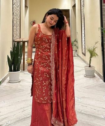 New Designer Wear Heavy Jimmy Choo Organza 3 Pis Suit Set