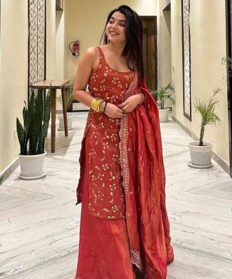 New Designer Wear Heavy Jimmy Choo Organza 3 Pis Suit Set