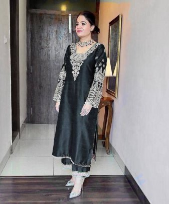 New Designer Wear Heavy Work 3 Pis Suit Set