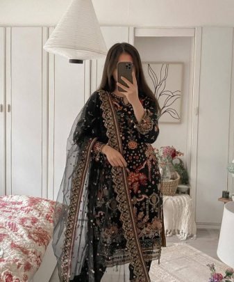 New Designer Wear Heavy Work 3 Pis Suit Set