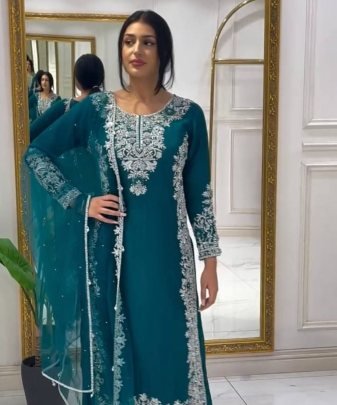 New Designer Wear Heavy Work 3 Pis Suit Set