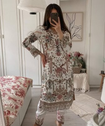 New Designer Wear Heavy Work 3 Pis Suit Set