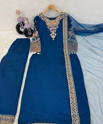 New Designer Wear Heavy Work 3 Pis Suit Set