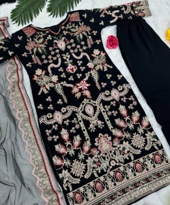 New Designer Wear Heavy Work 3 Pis Suit Set