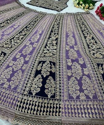 Teo Colour Bridal Wear Heavy Embroidery Sequence Work Lehengas With Dupatta Set